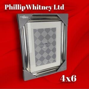 NIB! Philip Whitney Ltd Silver 4 x 6 Picture Frame